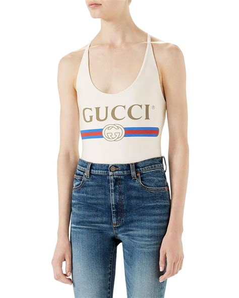 gucci corset bodysuit|gucci logo bodysuit.